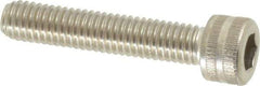 Made in USA - #10-32 UNF Hex Socket Drive, Socket Cap Screw - Grade 18-8 Stainless Steel, Uncoated, 1" Length Under Head - Eagle Tool & Supply
