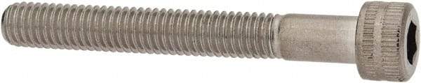 Made in USA - #10-32 UNF Hex Socket Drive, Socket Cap Screw - Grade 18-8 Stainless Steel, Uncoated, 1-1/2" Length Under Head - Eagle Tool & Supply