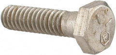 Made in USA - 1/4-20 UNC, 1" Length Under Head Hex Head Cap Screw - Grade 18-8 Stainless Steel, Uncoated, 7/16" Hex - Eagle Tool & Supply