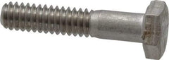 Made in USA - 1/4-20 UNC, 1-1/4" Length Under Head Hex Head Cap Screw - Grade 18-8 Stainless Steel, Uncoated, 7/16" Hex - Eagle Tool & Supply