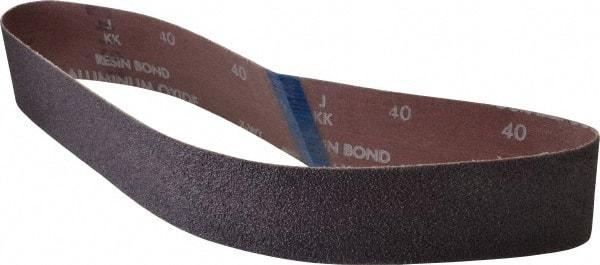 Norton - 2" Wide x 30" OAL, 40 Grit, Aluminum Oxide Abrasive Belt - Aluminum Oxide, Coarse, Coated, Series R228 - Eagle Tool & Supply