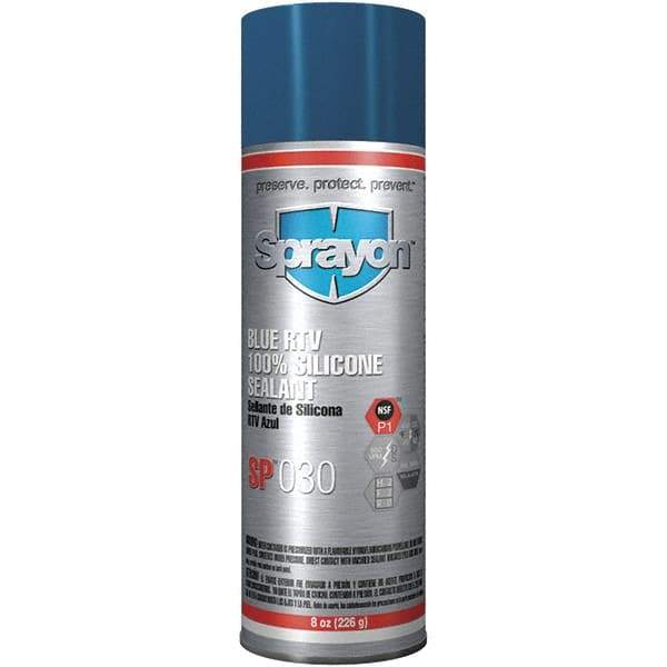 Sprayon - 8 oz Automotive Gasket Sealant - 122°F Max, Blue, Comes in Aerosol Can - Eagle Tool & Supply