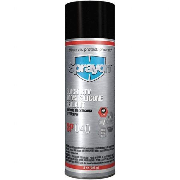 Sprayon - 8 oz Automotive Gasket Sealant - 122°F Max, Black, Comes in Aerosol Can - Eagle Tool & Supply