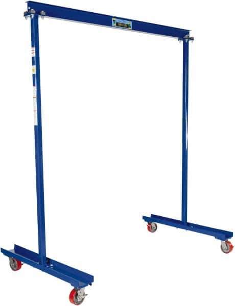 Vestil - 600 Lb Load Capacity, Steel Gantry Crane - 6' Span - Eagle Tool & Supply