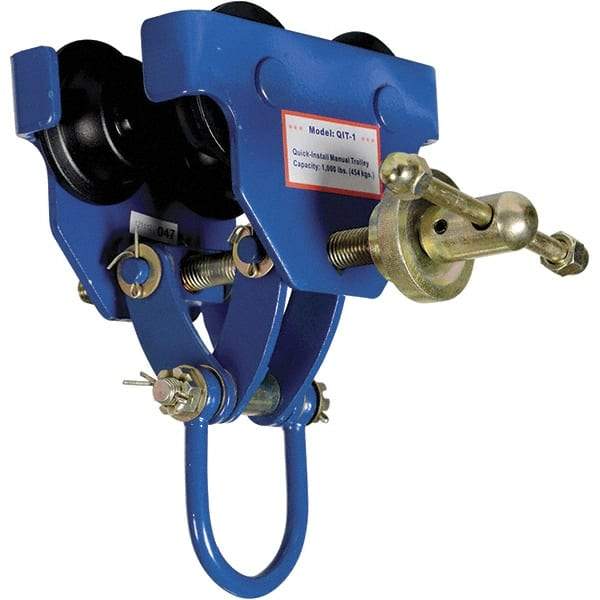 Vestil - 0.5 Ton Capacity Quick Install Manual Trolley - 3" to 5" Flange Width - Eagle Tool & Supply