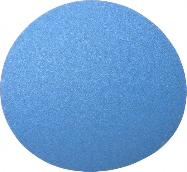 Norton - 12" Diam, 36 Grit Zirconia Alumina Adhesive PSA Disc - Very Coarse, Blue, Y Weighted Cloth Backing, Flexible - Eagle Tool & Supply