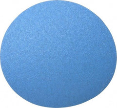 Norton - 12" Diam, 36 Grit Zirconia Alumina Adhesive PSA Disc - Very Coarse, Blue, Y Weighted Cloth Backing, Flexible - Eagle Tool & Supply