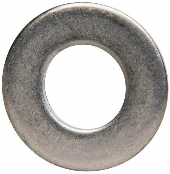 Made in USA - 1/2" Screw, Grade 300 Stainless Steel Standard Flat Washer - 0.531" ID x 1.062" OD, 0.074" Thick, Plain Finish, Meets Military Specifications - Eagle Tool & Supply