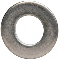 Made in USA - 1/2" Screw, Grade 300 Stainless Steel Standard Flat Washer - 0.531" ID x 1.062" OD, 0.074" Thick, Plain Finish, Meets Military Specifications - Eagle Tool & Supply