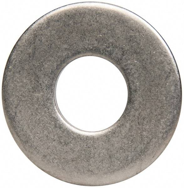 Made in USA - 1/2" Screw, Grade 300 Stainless Steel Standard Flat Washer - 0.562" ID x 1-3/8" OD, 0.086" Thick, Plain Finish, Meets Military Specifications - Eagle Tool & Supply