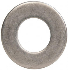 Made in USA - 5/8" Screw, Grade 300 Stainless Steel Standard Flat Washer - 0.656" ID x 1.312" OD, 0.074" Thick, Passivated Finish, Meets Military Specifications - Eagle Tool & Supply