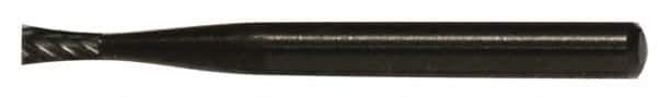 M.A. Ford - 1/8" Cut Diam, 1/8" Shank Diam, Inverted Cone Head Single Cut Burr - Carbide, Flat End, 3/16" LOC, 1-1/2" OAL - Eagle Tool & Supply