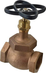 NIBCO - 1-1/4" Pipe, Threaded Ends, Bronze Integral Globe Valve - PTFE Disc, Screw-In Bonnet, 200 psi WOG, 125 psi WSP, Class 125 - Eagle Tool & Supply