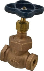 NIBCO - 1/4" Pipe, Threaded Ends, Bronze Integral Globe Valve - PTFE Disc, Screw-In Bonnet, 200 psi WOG, 125 psi WSP, Class 125 - Eagle Tool & Supply