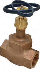 NIBCO - 1-1/2" Pipe, Threaded Ends, Bronze Integral Globe Valve - Bronze Disc, Union Bonnet, 600 psi WOG, 300 psi WSP, Class 300 - Eagle Tool & Supply