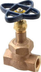 NIBCO - 1/2" Pipe, Threaded Ends, Bronze Integral Globe Valve - Bronze Disc, Union Bonnet, 600 psi WOG, 300 psi WSP, Class 300 - Eagle Tool & Supply