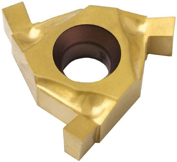 Carmex - 0.06716ER/IL Grade BXC, 0.067" Cutting Width Carbide Grooving Insert - 0.079" Max Depth of Cut, External Right/Internal Left, 0.004" Corner Radius, TiN Finish - Eagle Tool & Supply