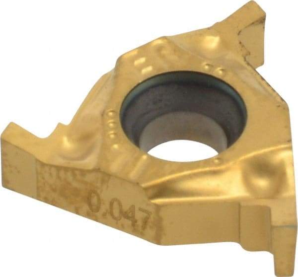 Carmex - 0.04716ER/IL Grade BXC, 0.047" Cutting Width Carbide Grooving Insert - 1/16" Max Depth of Cut, External Right/Internal Left, 0.004" Corner Radius, TiN Finish - Eagle Tool & Supply