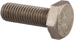 Made in USA - 1/4-28 UNF, 3/4" Length Under Head Hex Head Cap Screw - Grade 18-8 Stainless Steel, Uncoated, 7/16" Hex - Eagle Tool & Supply