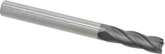 Niagara Cutter - 1/4", 3/4" LOC, 1/4" Shank Diam, 2-1/2" OAL, 4 Flute, Solid Carbide Square End Mill - Single End, Diamond Finish, Spiral Flute, 30° Helix, Right Hand Cut, Right Hand Flute, Series DIA430 - Eagle Tool & Supply