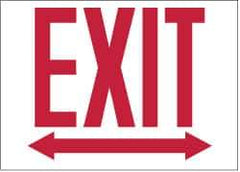 NMC - Exit, Pressure Sensitive Vinyl Exit Sign - 14" Wide x 10" High - Eagle Tool & Supply