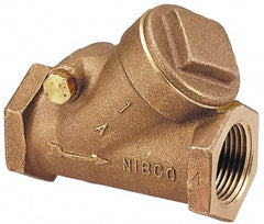 NIBCO - 1/4" Bronze Check Valve - Y-Pattern, FNPT x FNPT, 600 WOG - Eagle Tool & Supply