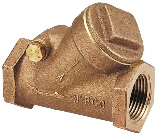 NIBCO - 2-1/2" Bronze Check Valve - Y-Pattern, FNPT x FNPT, 400 WOG - Eagle Tool & Supply