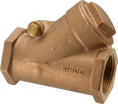 NIBCO - 1-1/4" Bronze Check Valve - Y-Pattern, FNPT x FNPT, 200 WOG - Eagle Tool & Supply