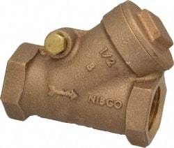 NIBCO - 1/2" Bronze Check Valve - Y-Pattern, FNPT x FNPT, 200 WOG - Eagle Tool & Supply