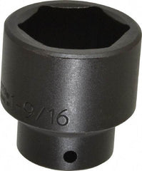 Proto - 1/2" Drive 1-9/16" Standard Impact Socket - 6 Points, 2-1/4" OAL - Eagle Tool & Supply