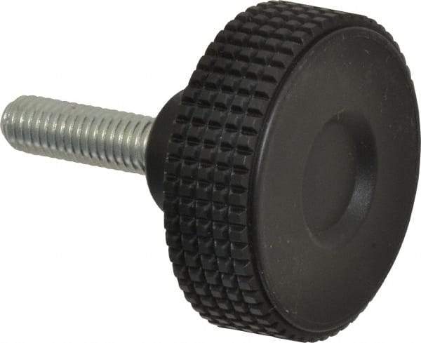 Elesa - 1.96" Head, Knurled Knob - Threaded Stem, Plastic - Eagle Tool & Supply