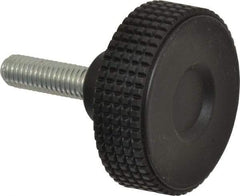 Elesa - 1.96" Head, Knurled Knob - Threaded Stem, Plastic - Eagle Tool & Supply