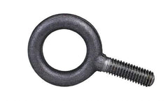 Armstrong - 21,000 Lb Capacity, Steel, 1-1/2 - 6 Thread, Fixed Lifting Eye Bolt - Fully Threaded, 3-1/2" Shank, 3-1/2" Thread Length, No Shoulder - Eagle Tool & Supply