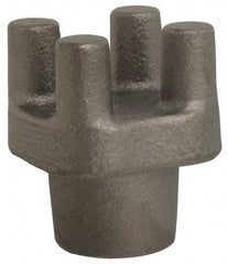 Jergens - 3-1/2" Diam, 2-3/8" High, 1/2" Thread, Tapped Bar Knob - 2-3/8" Projection, 2-1/8" Hub Diam, ASTM 32510 Malleable - Eagle Tool & Supply