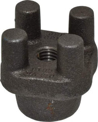 Jergens - 2-1/2" Diam, 2-3/8" High, 9/16" Thread, Tapped Bar Knob - 1-3/4" Projection, 1-1/2" Hub Diam, ASTM 32510 Malleable - Eagle Tool & Supply