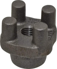 Jergens - 2-1/2" Diam, 2-3/8" High, 9/16" Thread, Tapped Bar Knob - 1-3/4" Projection, 1-1/2" Hub Diam, ASTM 32510 Malleable - Eagle Tool & Supply