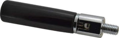 Jergens - M10x1.5 Threaded Stem, Revolving (Folding) Handwheel & Machine Handle - Nylon Cylindrical Handle, 9/16" Long Steel Stem, 3" Handle Length - Eagle Tool & Supply