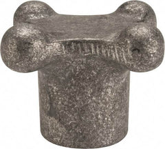 Jergens - 3" Head Diam, 4 Point Lobed Knob - 3/4" Hole, Aluminum - Eagle Tool & Supply