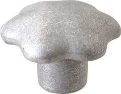 Jergens - 2-3/4" Head Diam, 6 Point Lobed (Palm-Grip) Knob - 1/2" Hole, Aluminum - Eagle Tool & Supply