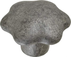 Jergens - 2-3/4" Head Diam, 6 Point Lobed (Palm-Grip) Knob - 1/2-13 Hole, Aluminum - Eagle Tool & Supply