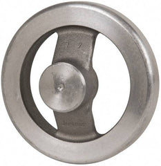 Jergens - 4", 2 Spoke Offset Handwheel - 1-3/16" Hub, Aluminum Alloy, Plain Finish - Eagle Tool & Supply