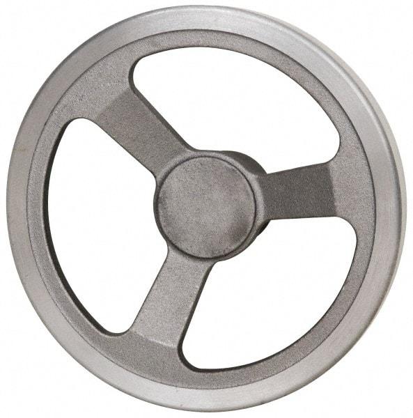 Jergens - 8", 3 Spoke Offset Handwheel - 2" Hub, Aluminum Alloy, Plain Finish - Eagle Tool & Supply
