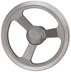 Jergens - 8", 3 Spoke Offset Handwheel - 2" Hub, Aluminum Alloy, Plain Finish - Eagle Tool & Supply