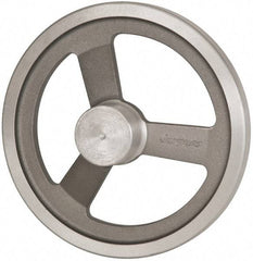 Jergens - 10", 3 Spoke Offset Handwheel - 2-3/8" Hub, Aluminum Alloy, Plain Finish - Eagle Tool & Supply
