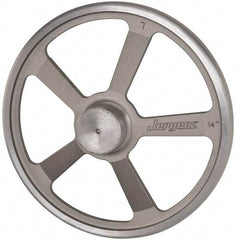Jergens - 14", 5 Spoke Offset Handwheel - 2-3/4" Hub, Aluminum Alloy, Plain Finish - Eagle Tool & Supply
