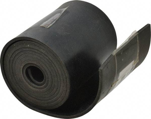 Made in USA - 1/8" Thick x 4" Wide x 60" Long, Buna-N Rubber Strip - Stock Length, 50 Shore A Durometer, 800 to 1,000 psi Tensile Strength, -20 to 170°F, Black - Eagle Tool & Supply