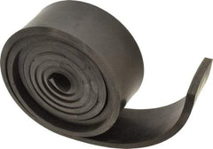 Made in USA - 1/4" Thick x 2" Wide x 60" Long, Buna-N Rubber Strip - Stock Length, 50 Shore A Durometer, 800 to 1,000 psi Tensile Strength, -20 to 170°F, Black - Eagle Tool & Supply