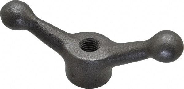 Jergens - 2 Offset Arms, 1/2-13" Hole, Tapped Speed Handle - 1-1/2" High, 1-1/8" Hub Diam - Eagle Tool & Supply