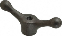 Jergens - 2 Offset Arms, 5/8-11" Hole, Tapped Speed Handle - 2-1/8" High, 1-1/2" Hub Diam - Eagle Tool & Supply