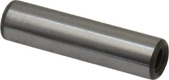 Jergens - 1/4" Diam x 1" Pin Length C-1215 Alloy Steel Pull Out Dowel Pin - C 47-58 & C 60-64 (Surface) Hardness, 1 Beveled & 1 Threaded End - Eagle Tool & Supply
